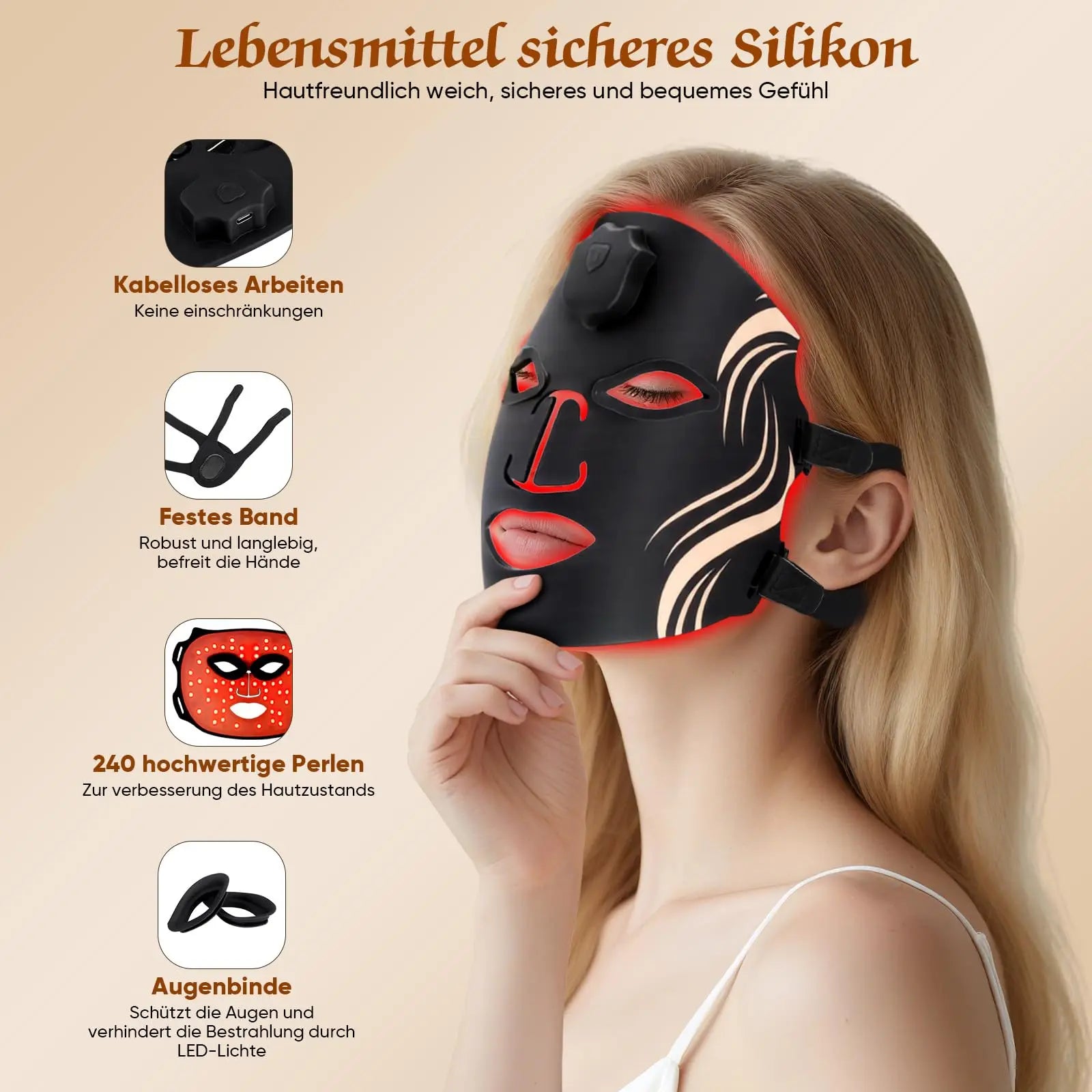 Red Light Therapy Face Mask